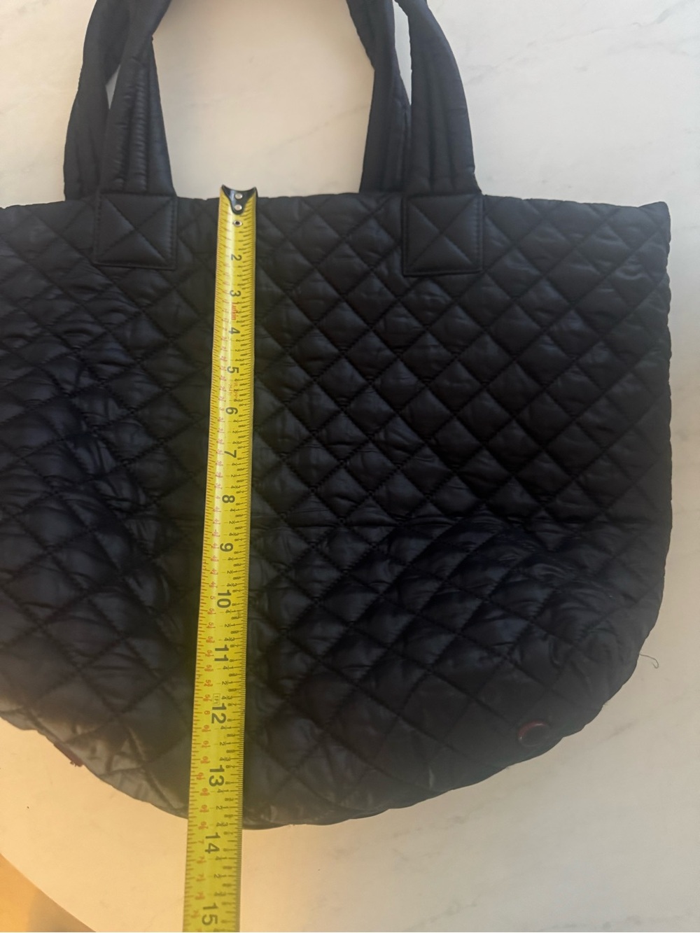 MZ Wallace Quilted Black Tote with Padded Handles - Picture 7 of 12